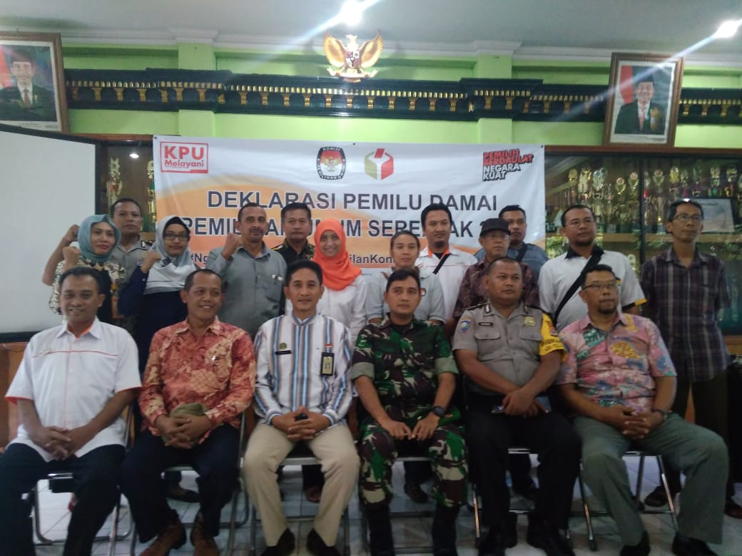 Deklarasi Damai Pemilu 2019 di Kecamatan Ngampilan