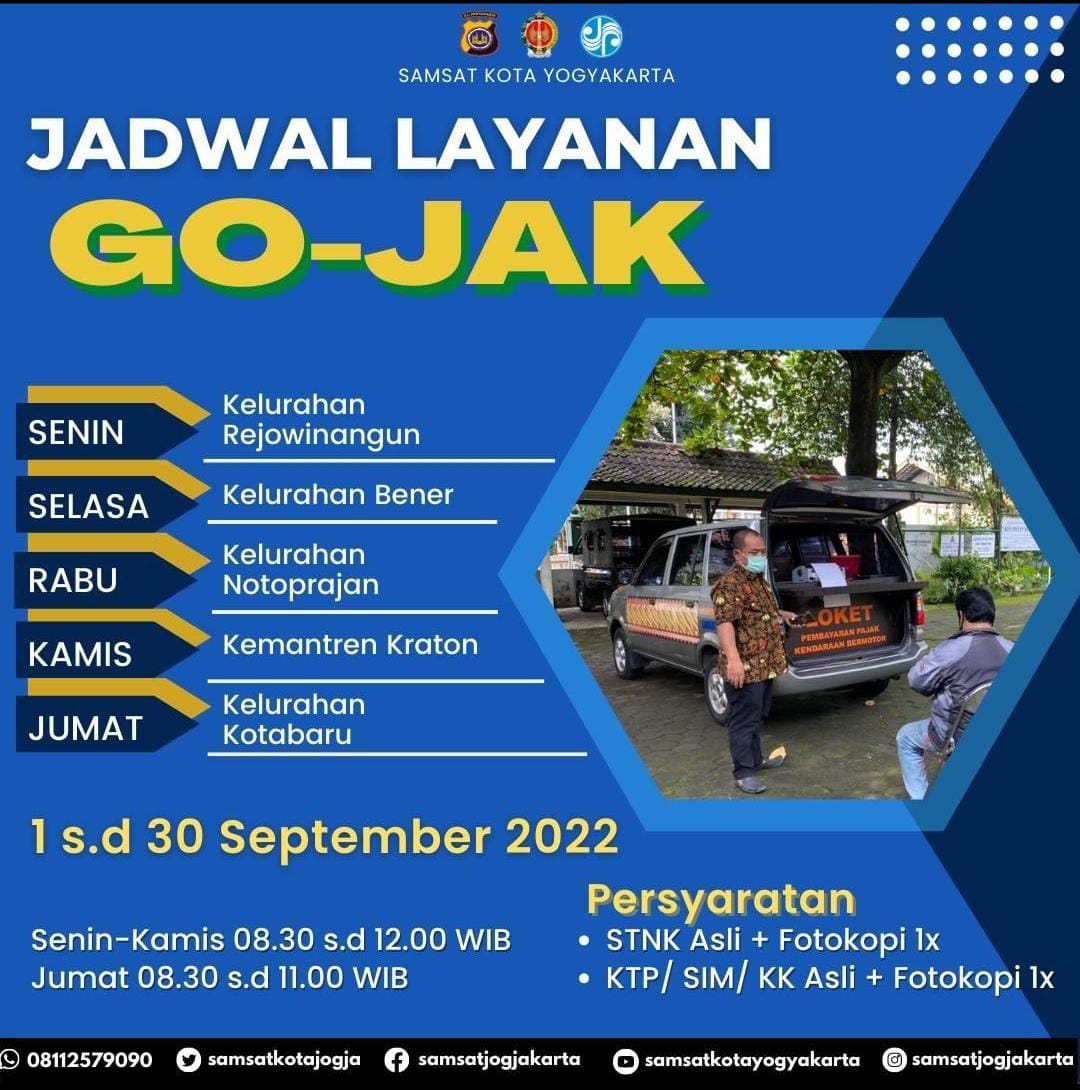 Jadwal GO-PAJAK Periode September 2022