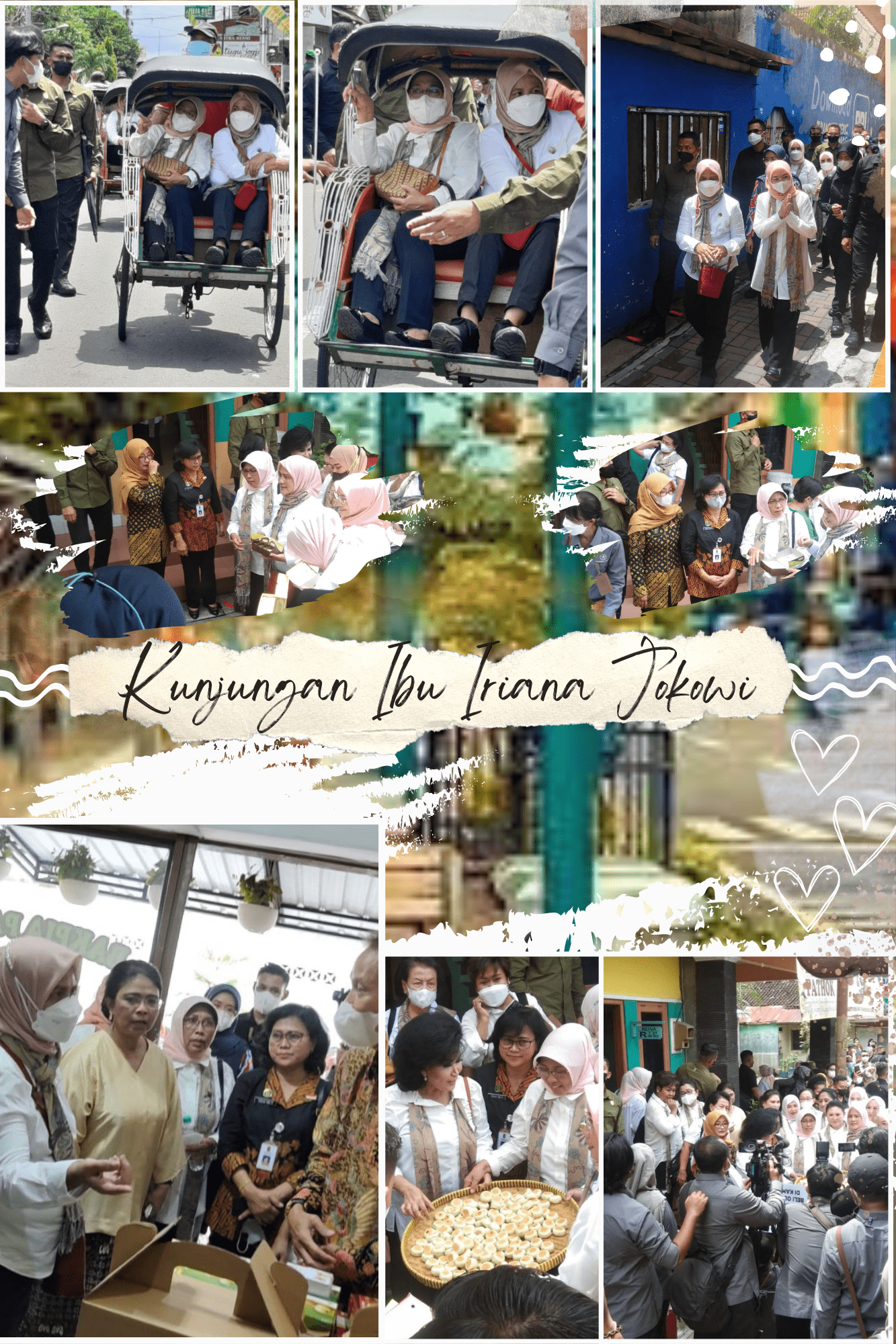 Kunjungan Ibu Iriana Jokowi dan Wury Ma'ruf Amin di Kampung Sentra Bakpia Pathuk